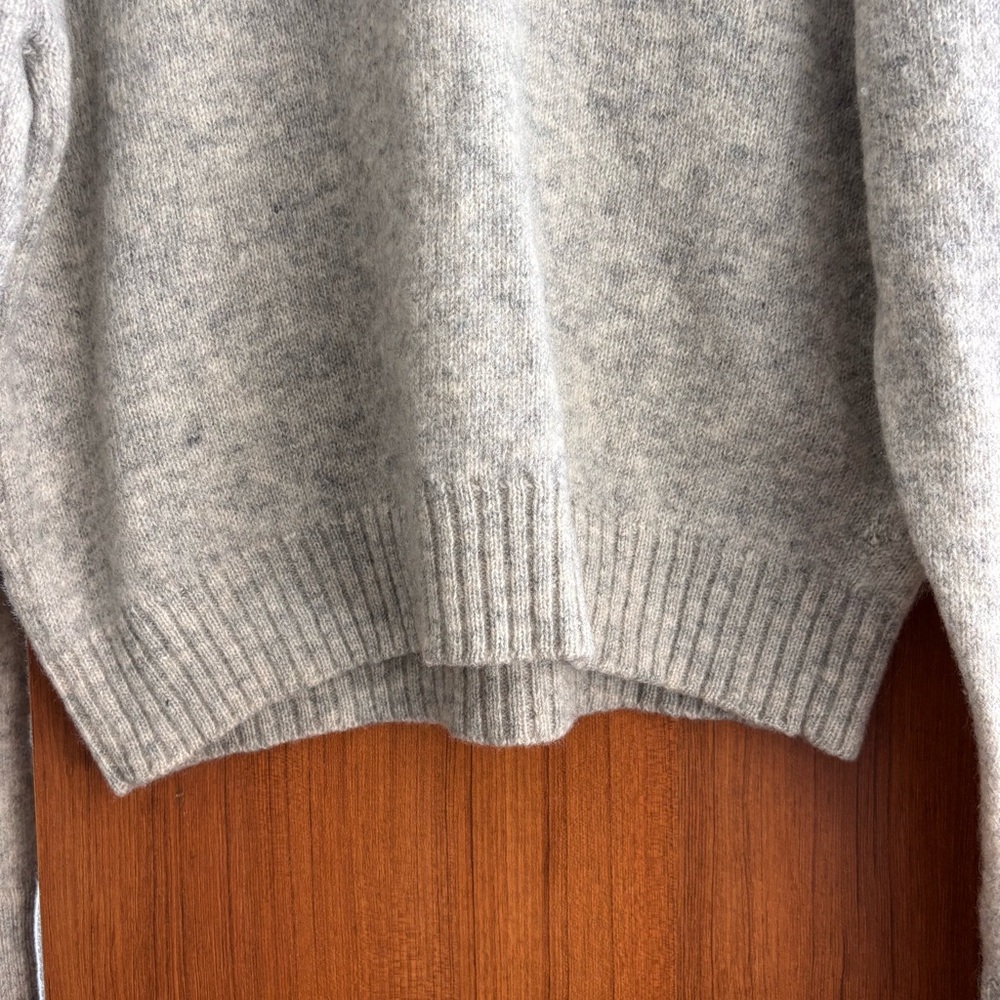 Vintage Van Heusen Heather Grey 100% Shetland Virgin Wool Crewneck Sweater XL - Picture 5 of 8